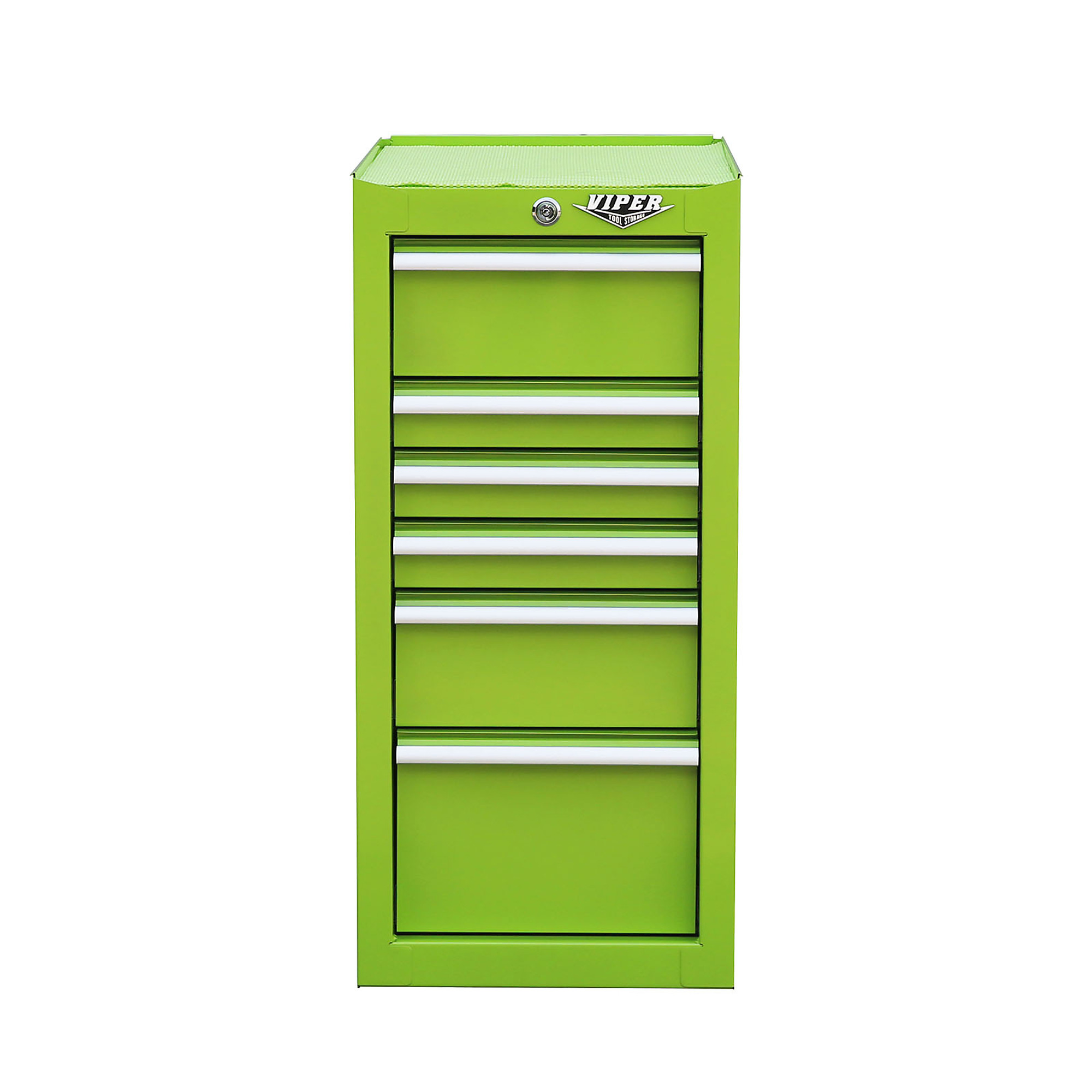 Viper Tool Storage 6-Drawer Steel Side Cabinet - 16in. Width, 34.38in. Height, 6180 Cu. In. Storage, Lime, Model# V1606SCLG